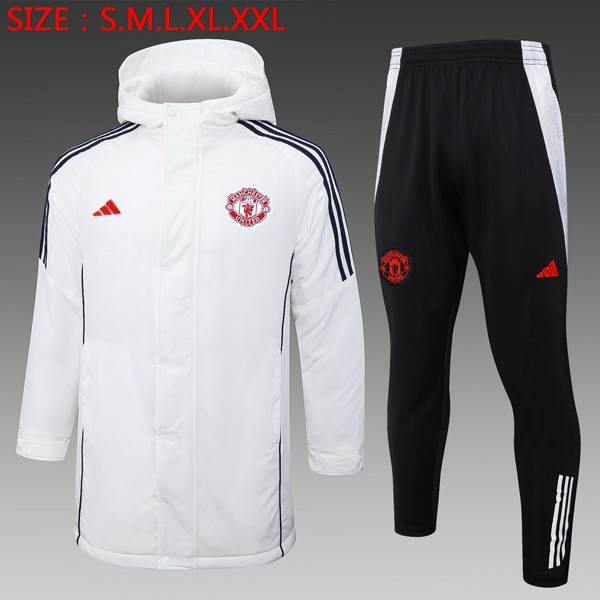 Abrigo Manchester United Conjunto Completo 2024/25 Blanco